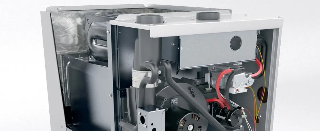 AirEase HVAC unit’s internal components